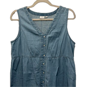 Chambray summer dress light denim color